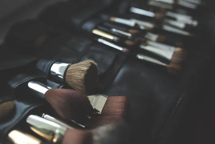 Framed Print : Makeup Brushes Print