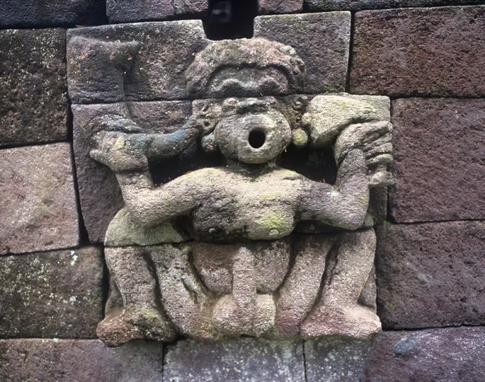 Framed Print : Central Java Print: 15th Century Stone Sculpture at Candi Sukuh Temple Framed Print : Central Java Print: 15th Century Stone Sculpture at Candi Sukuh Temple
