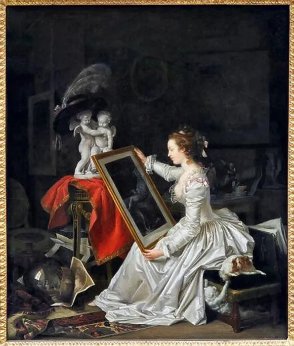 Framed Print : Marguerite Gérard's The Interesting Student Print, 1786