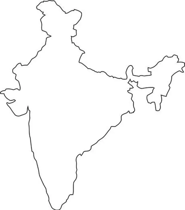 Framed Print : India Outline Map Print Framed Print : India Outline Map Print