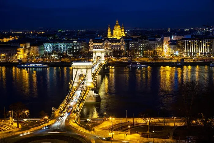 Framed Print : Budapest Nighttime Cityscape Print Framed Print : Budapest Nighttime Cityscape Print