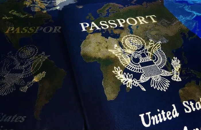 Framed Print : US Passport Map Print Framed Print : US Passport Map Print