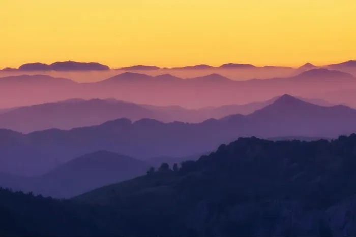 Framed Print : Mountain Layers Sunset Print