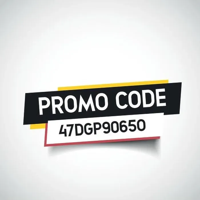 Framed Print : Print of Flat Vector Promo Code Illustration