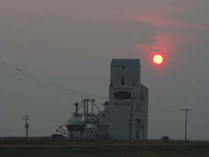Framed Print : Seed Cleaning Print, Bracken Grain Elevator