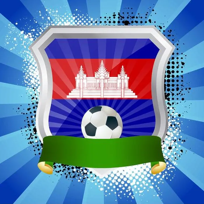 Framed Print : Cambodia Shield Print with National Flag Framed Print : Cambodia Shield Print with National Flag