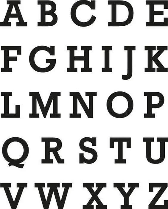 Framed Print : Simple Alphabet Font Print for Learning Framed Print : Simple Alphabet Font Print for Learning