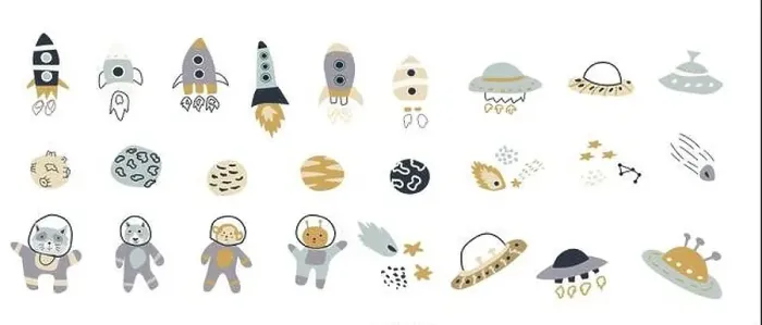 Framed Print : Cosmic Print Collection for Kids Framed Print : Cosmic Print Collection for Kids