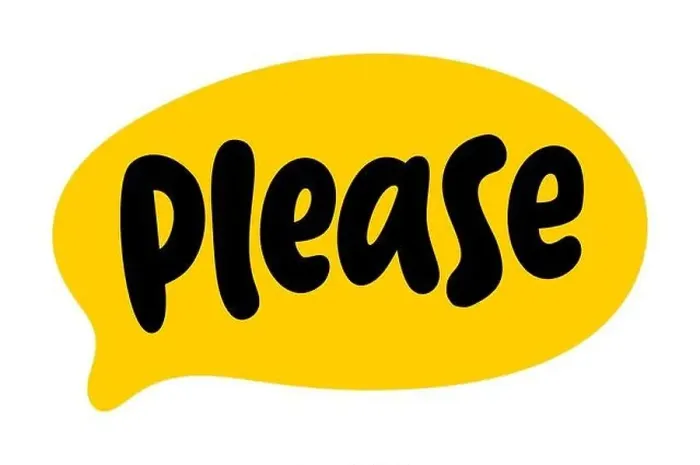 Framed Print : PLEASE speech bubble print for shirt Framed Print : PLEASE speech bubble print for shirt