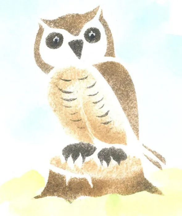 Framed Print : Stylized Owl Art Print Framed Print : Stylized Owl Art Print