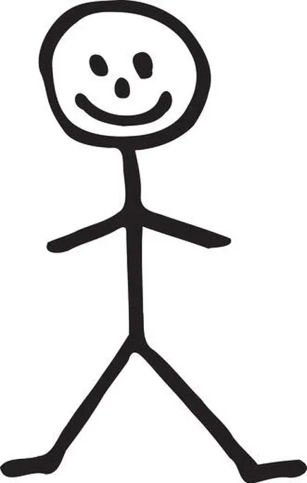 Framed Print : Stickman Man Simple Print Image Framed Print : Stickman Man Simple Print Image