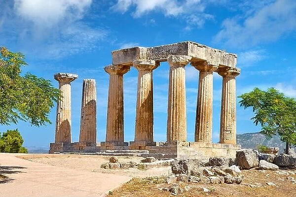 The Temple of Apollo, ancient Corinth, Greece