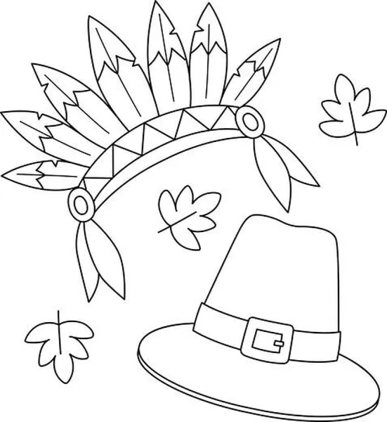 Thanksgiving Indian Headdress Pilgrim Hat Art Prints