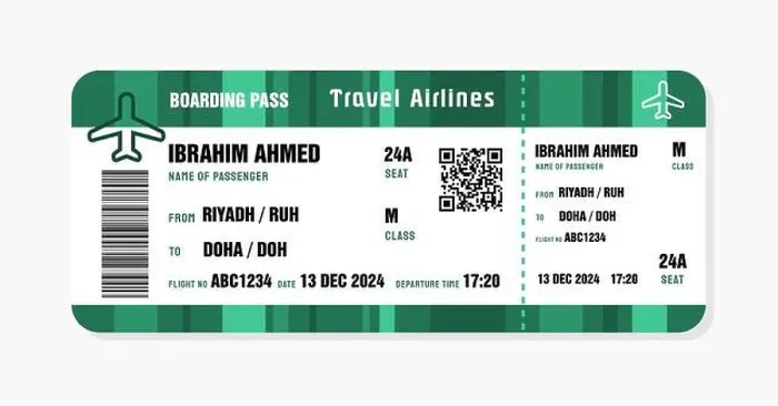 Framed Print : Doha Qatar Boarding Pass Print Framed Print : Doha Qatar Boarding Pass Print