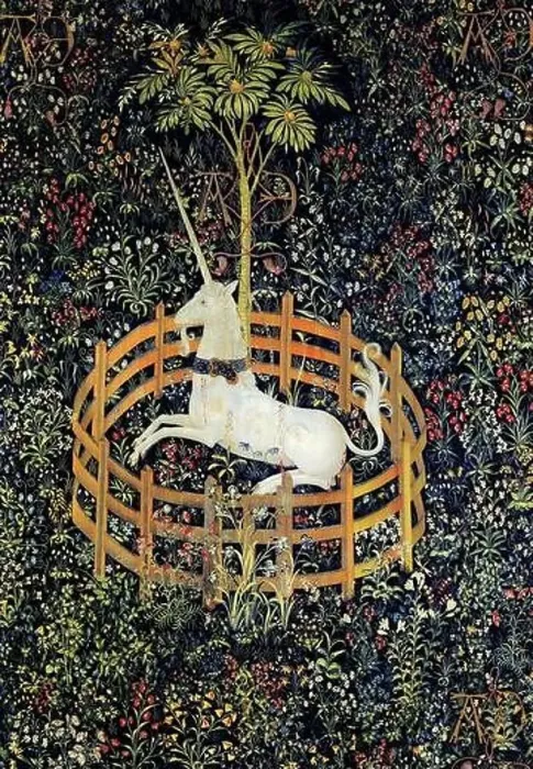 Framed Print : The Unicorn in Captivity Print Framed Print : The Unicorn in Captivity Print