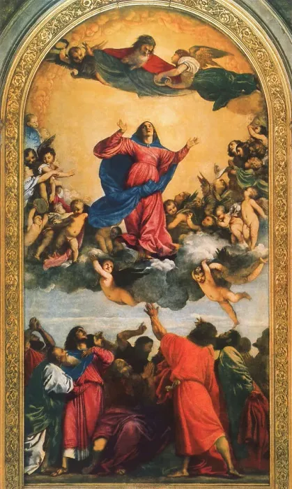 Framed Print : Assumption of the Virgin; work of Titian. Church of Santa Maria Gloriosa dei Frari, Venice Framed Print : Assumption of the Virgin; work of Titian. Church of Santa Maria Gloriosa dei Frari, Venice