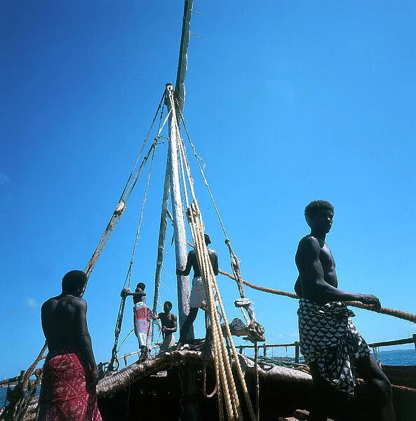 Badjuni Islands. Fishermen with their boats