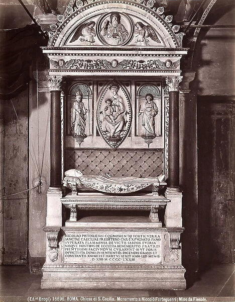 Cardinal Niccol Forteguerri's tomb in the Church of Saint Cecilia in Trastevere in Rome