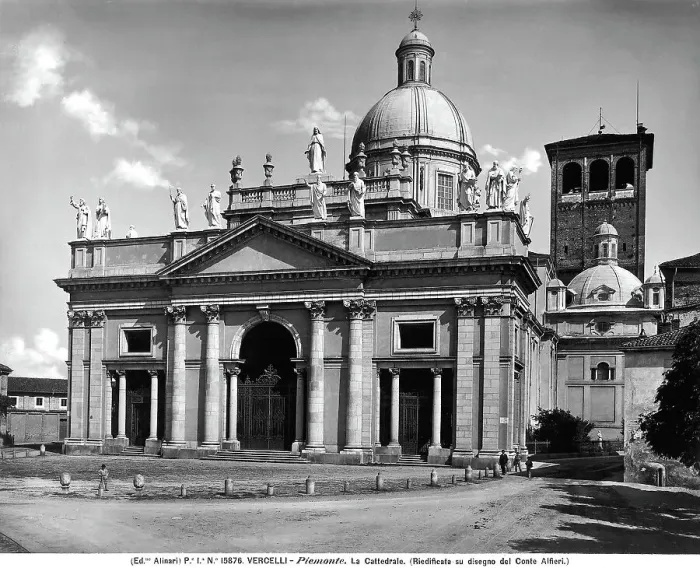 Framed Print : Front of the Cathedral of Vercelli Framed Print : Front of the Cathedral of Vercelli