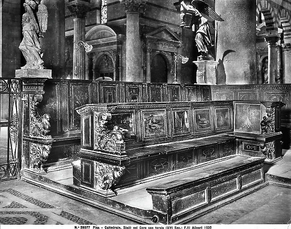 Choir stalls with wooden marquetry, Cathedral, Pisa