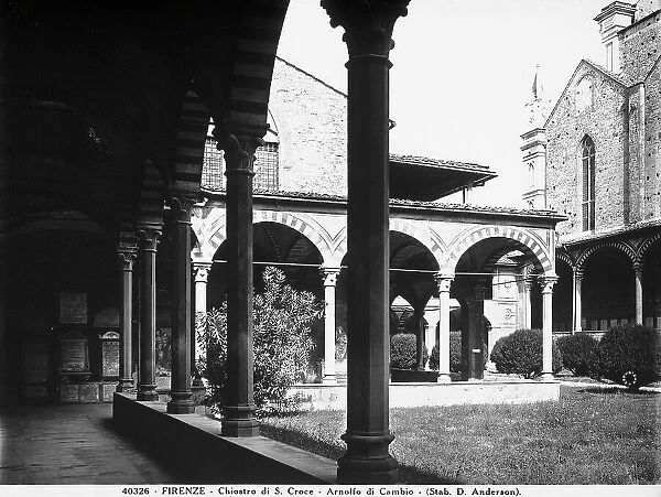The third cloister of the Basilica of Santa Croce in Florence