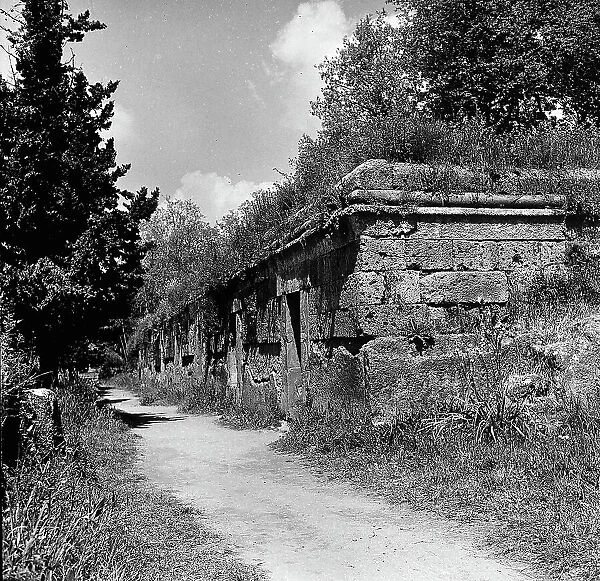 The Via dei Monti della Tolfa at the Banditaccia Necropolis in Cerveteri