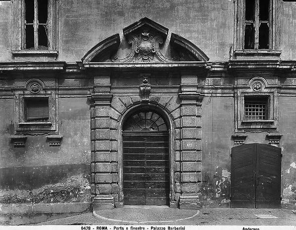 Door and windows of Palazzo Barberini, Rome