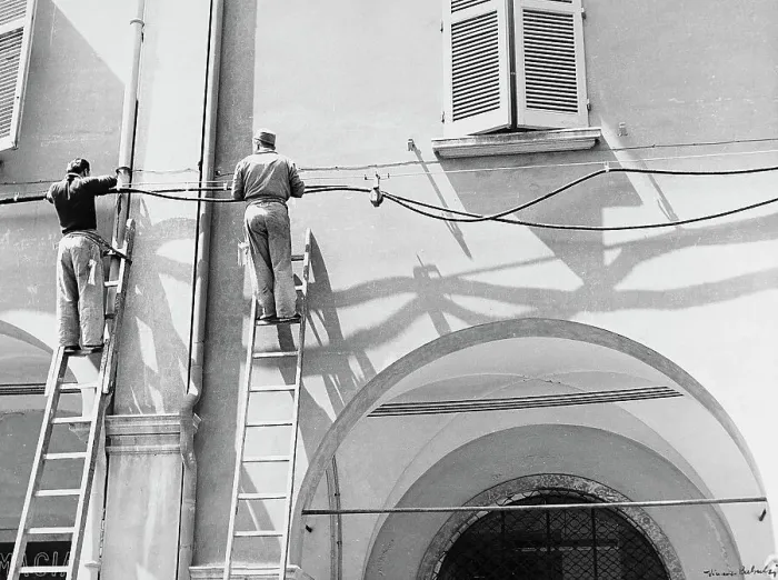 Framed Print : ENEL Electricians at work