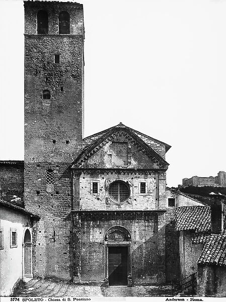 Faade of the church of San Ponzano in Spoleto