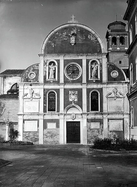 The facade of the Church of San Clemente, Venice