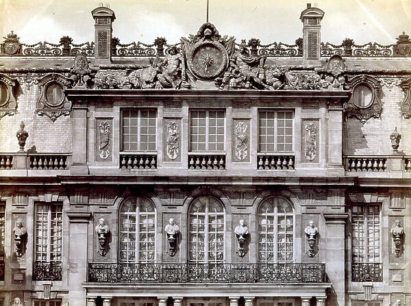 Detail of the facade of the Palace of Versailles