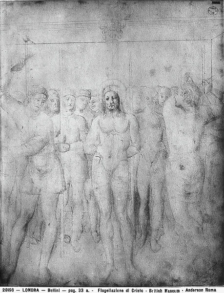 The flagellation of Christ; drawing by Jacopo Bellini, in the British Museum in London
