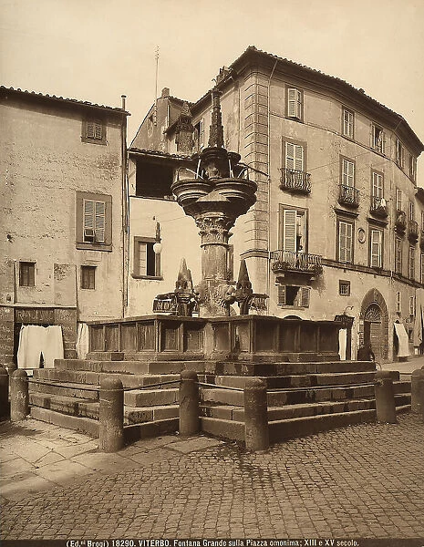 Fontana Grande on the piazza of the same name in Viterbo