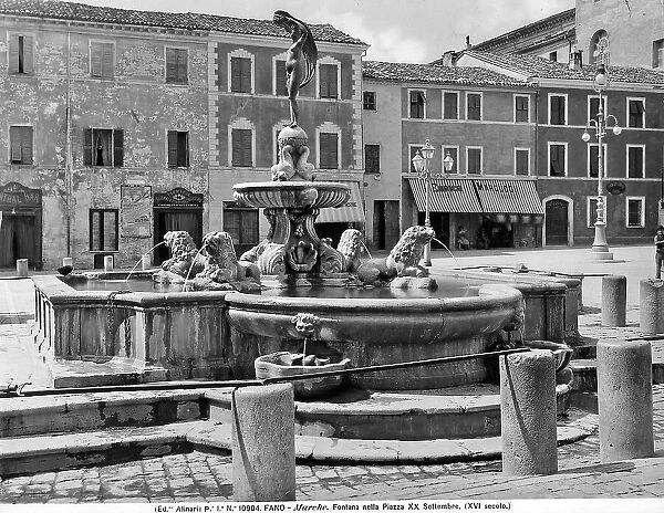 Fountain of Fortune (La Fontana della Fortuna) in Piazza of XX September in Fano