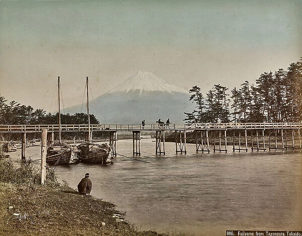 The Fujiyama (Mount Fuji or Fuji-san) photographed by Tagonoura, Japan