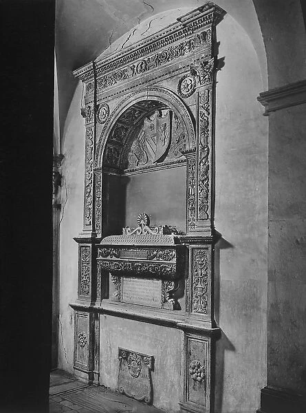 The funerary monument of Giovanni Francesco Orsini, by Ambrogio da Milano, inside the cathedral of the Assunta in Spoleto