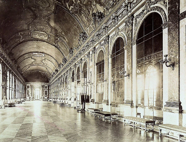 Gallery of the Mirrors, creation by Le Vau and Le Brun in the Royal Palace of Versailles