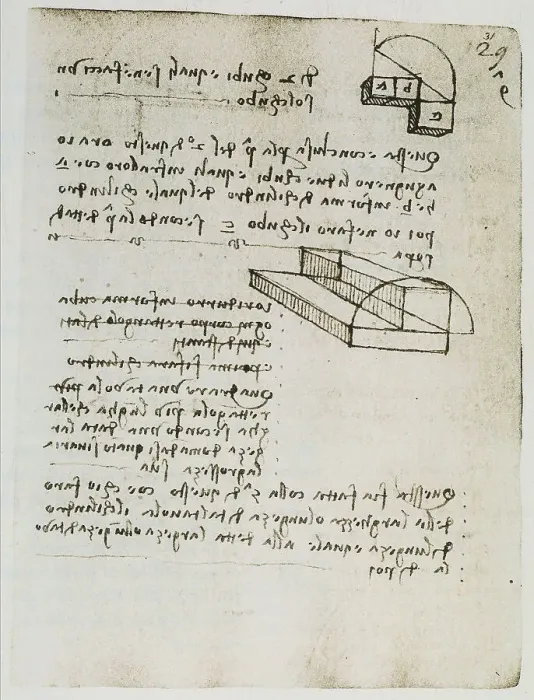 Framed Print : Geometric studies on cubes and parallelagrams, writings belonging to the Codex Forster I, c.31r, by Leonardo da Vinci, housed in the Victoria and Albert Museum in London Framed Print : Geometric studies on cubes and parallelagrams, writings belonging to the Codex Forster I, c.31r, by Leonardo da Vinci, housed in the Victoria and Albert Museum in London