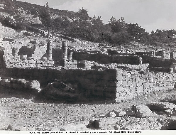 Greek and Roman houses ruins in Camira, Rhodes Island