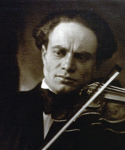 Half-length portrait of the violinist Bruno Mailer