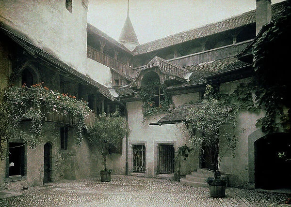 Interior of Chillon Castle, near Montreax