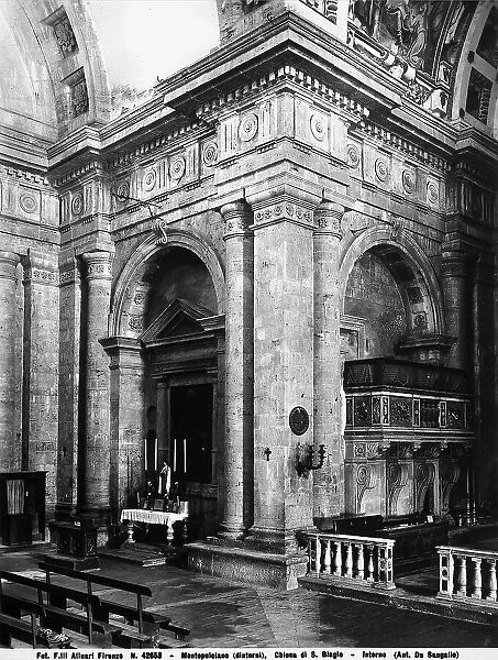 Interior of St Biagio church in Montepulciano, work by Antonio da Sangallo il Vecchio
