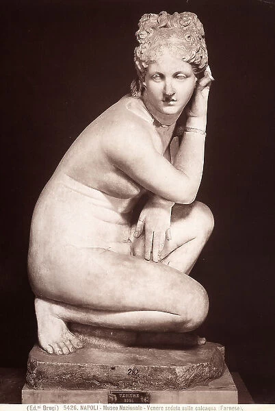 Kneeling Venus, marble statue found at the National Archaeological Museum in Naples