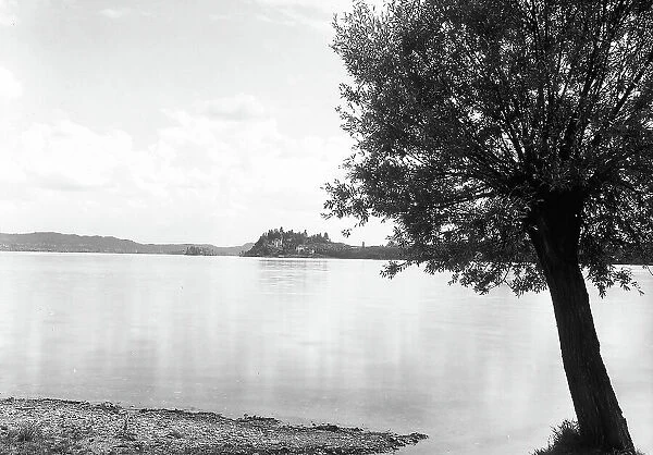 Lake Varese. View of Gavirate towards Biandronno