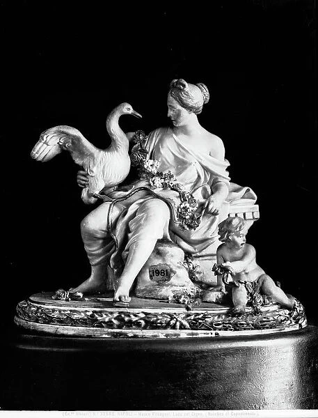 Leda and the swan, by the Royal Factory of Capodimonte, in the Museo Civico Filangieri, Palazzo Cuomo, Naples