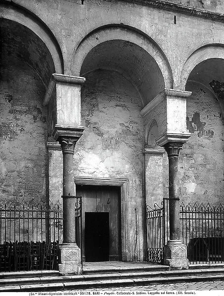 The little loggia on the side of the cathedral of San Sabino in Bari, Puglia
