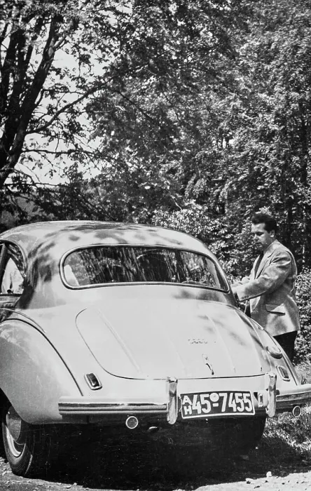 Framed Print : Man with car Framed Print : Man with car