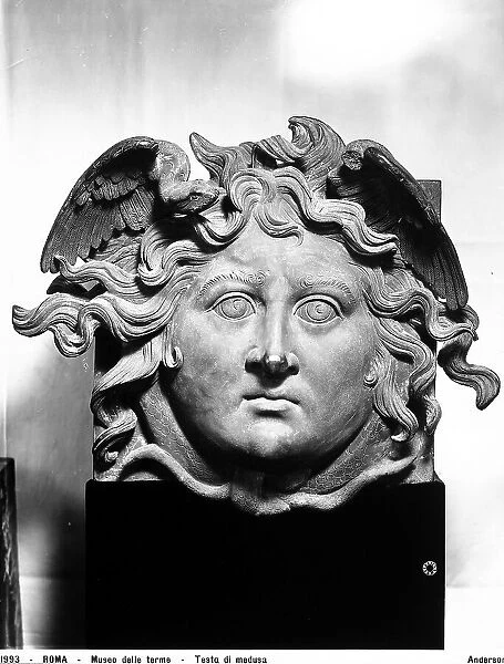Mask of Medusa, preserved in the National Museum at the Baths of Diocletian, Rome