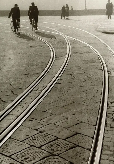 Framed Print : Two men on bicycles