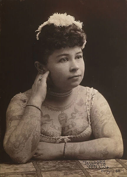 Mrs. Annie Howard, tattooed woman